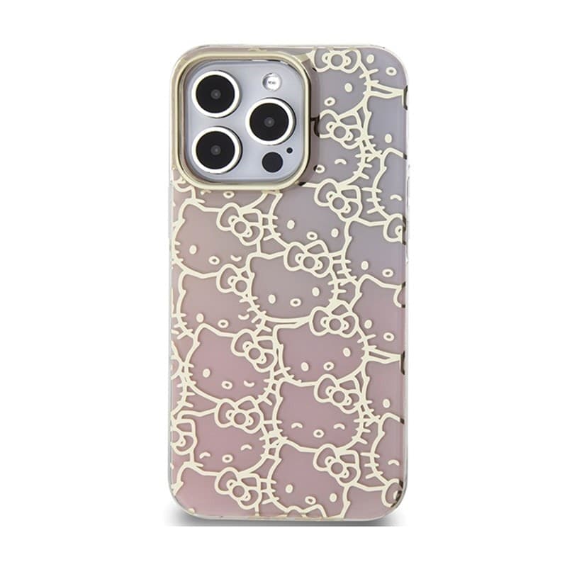 Hello Kitty IML Gradient Electrop Crowded Kitty Head - Case for iPhone 15 Pro Max (pink) - 2