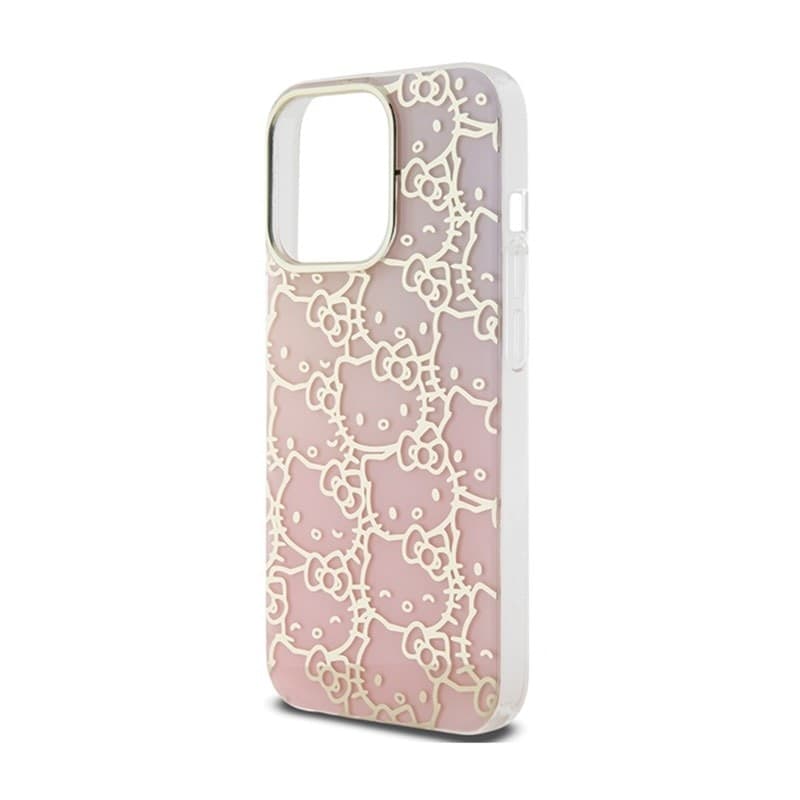 Hello Kitty IML Gradient Electrop Crowded Kitty Head - Case for iPhone 15 Pro Max (pink) - 5