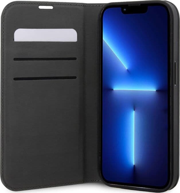 Karl Lagerfeld Booktype NFT Saffiano Karl & Choupette - Case for iPhone 14 Pro (Silver) - 4