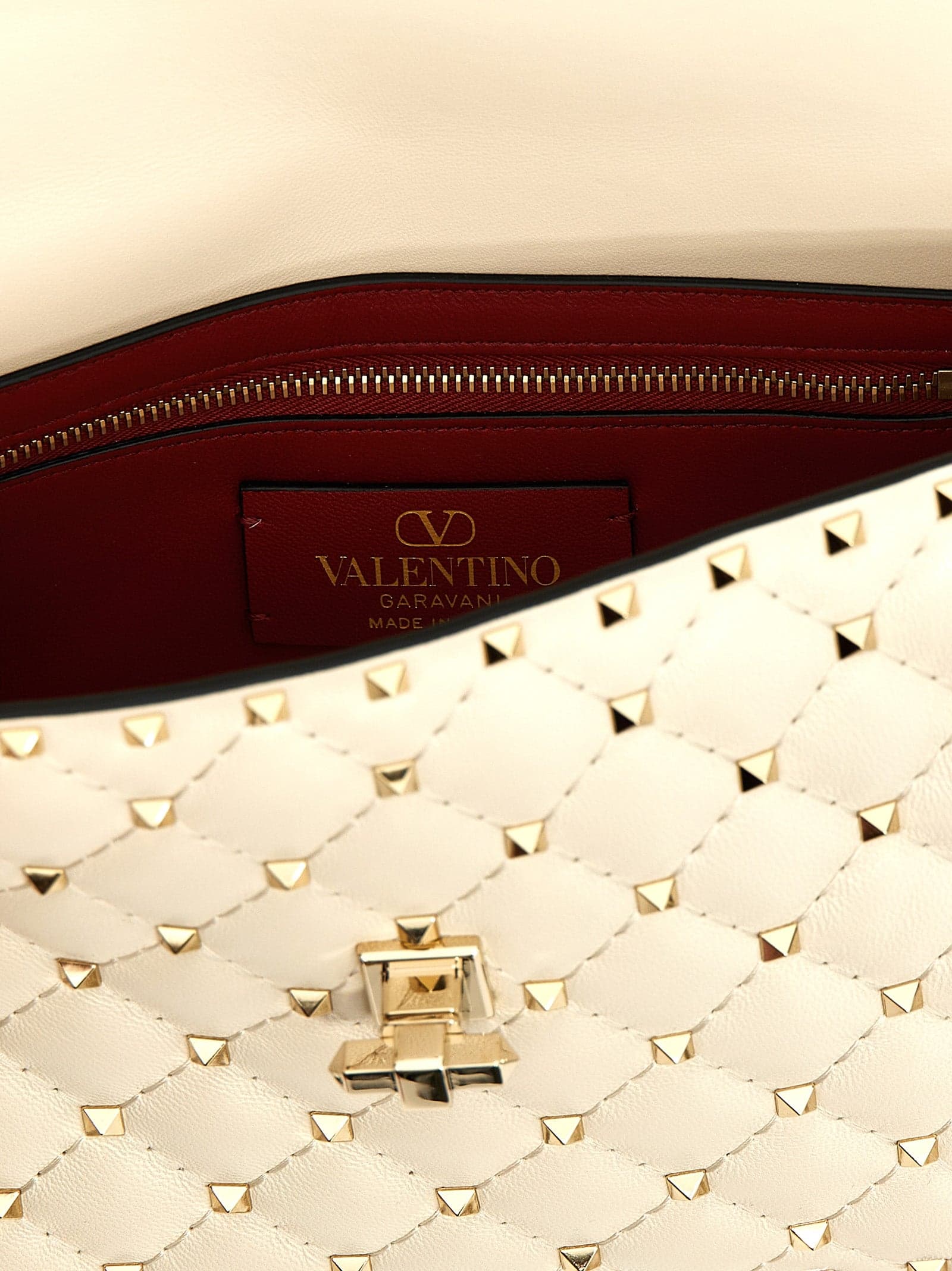 Valentino Garavani White Lamb Leather Shoulder Bag - 4