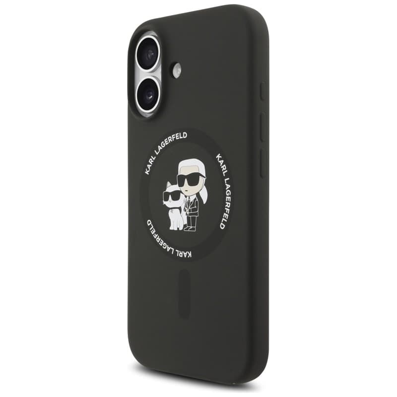 Karl Lagerfeld Silicone Karl & Choupette Ring MagSafe - Case iPhone 17 (black) - 2