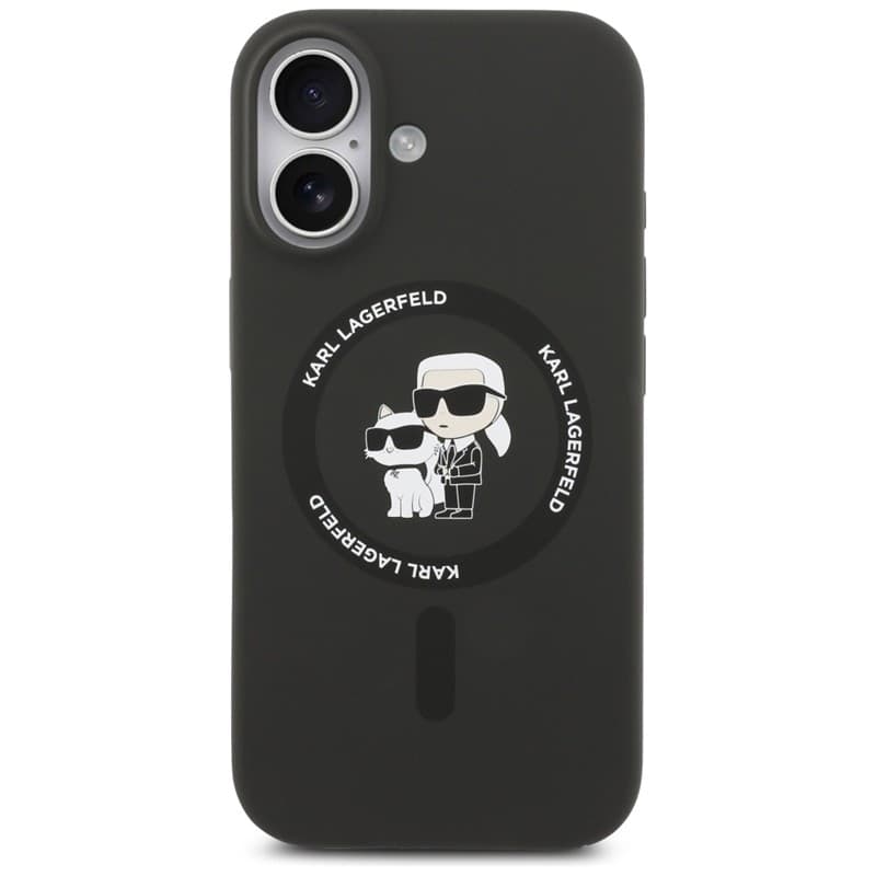 Karl Lagerfeld Silicone Karl & Choupette Ring MagSafe - Case iPhone 17 (black) - 3