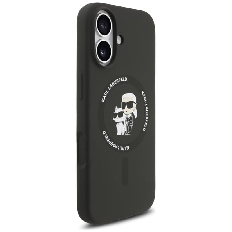Karl Lagerfeld Silicone Karl & Choupette Ring MagSafe - Case iPhone 17 (black) - 4