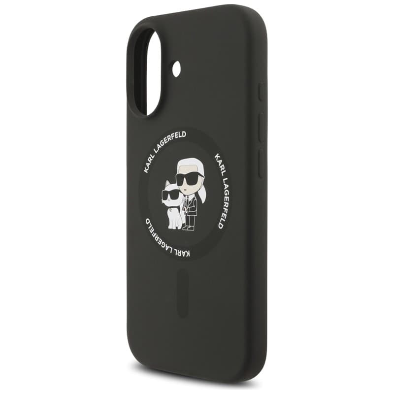 Karl Lagerfeld Silicone Karl & Choupette Ring MagSafe - Case iPhone 17 (black) - 6