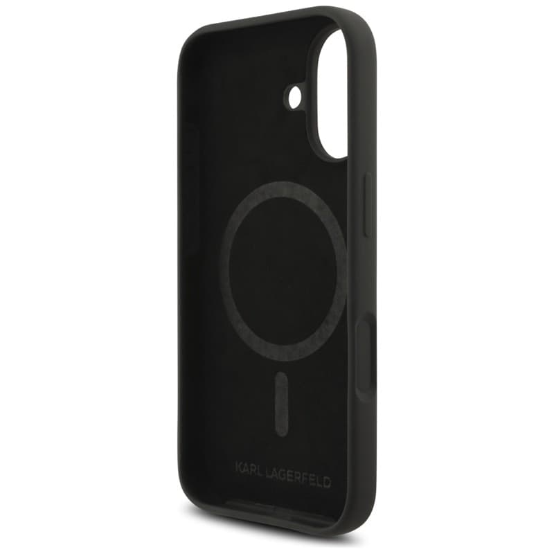 Karl Lagerfeld Silicone Karl & Choupette Ring MagSafe - Case iPhone 17 (black) - 7