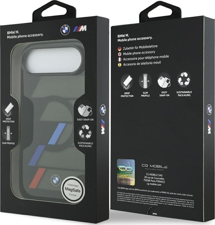 BMW M IML Metal Buttons Tricolor Lines MagSafe - Case iPhone Air (black) - 8