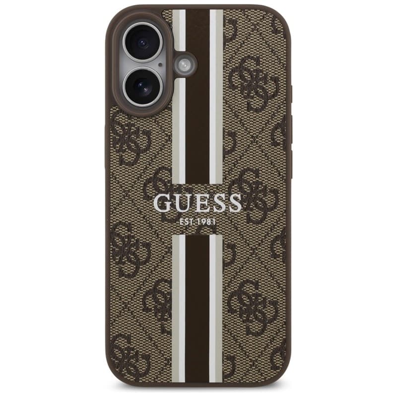Guess 4G Printed Stripes MagSafe - Case iPhone 17 (brown) - 3