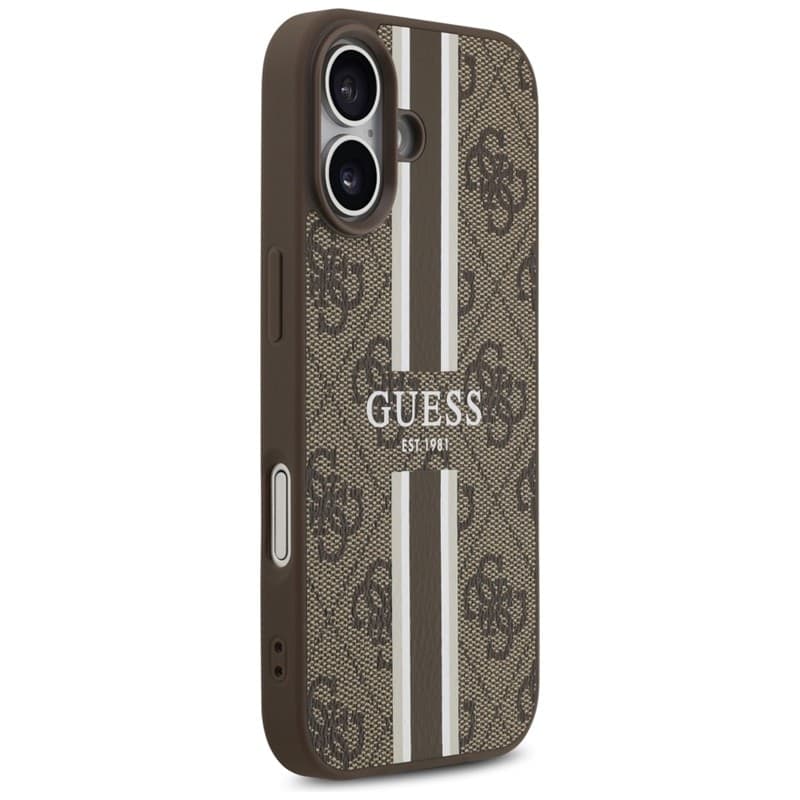 Guess 4G Printed Stripes MagSafe - Case iPhone 17 (brown) - 4