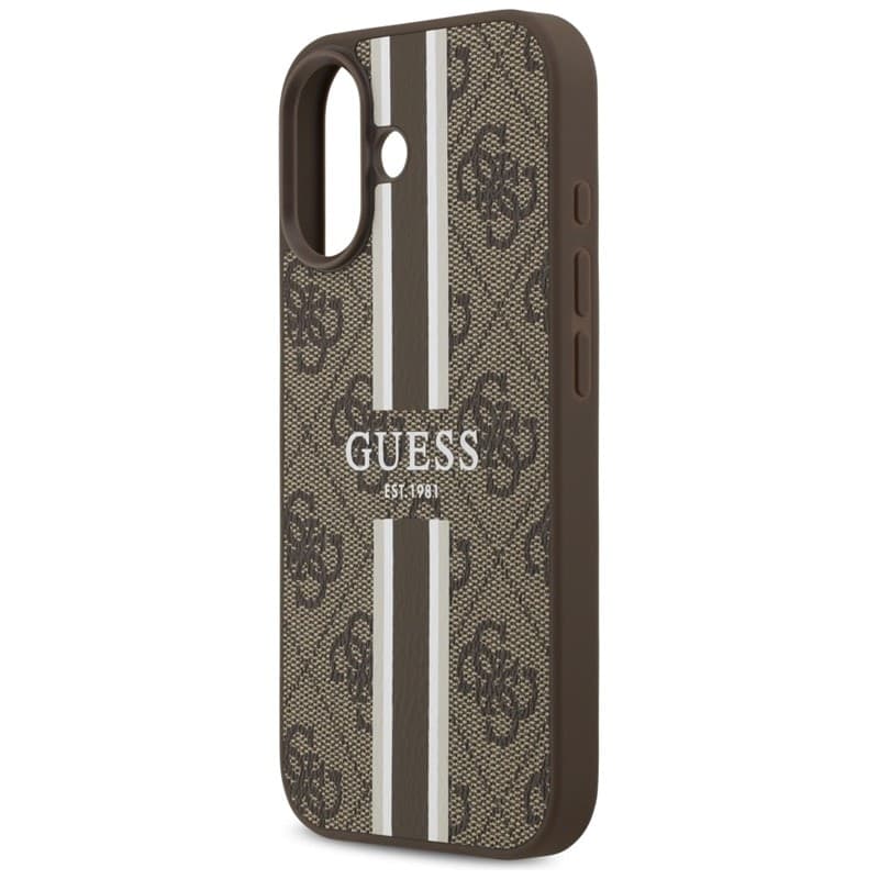 Guess 4G Printed Stripes MagSafe - Case iPhone 17 (brown) - 6
