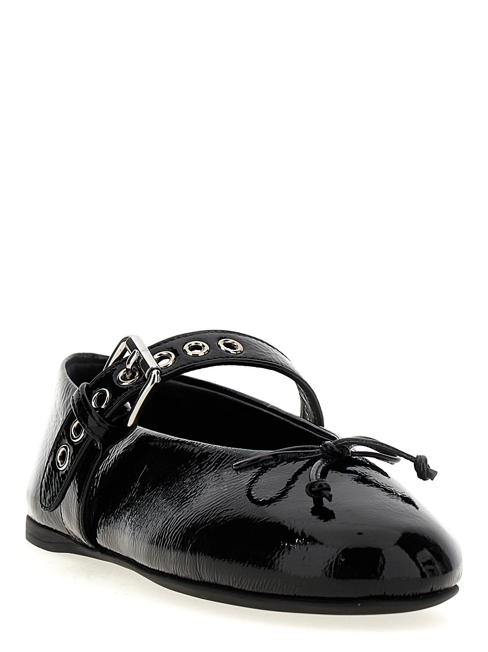 Miu Miu Black Calfskin Ballet Flats - 2