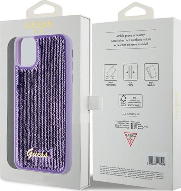 Guess Sequin Script Metal - iPhone 11 Case (purple) - 7