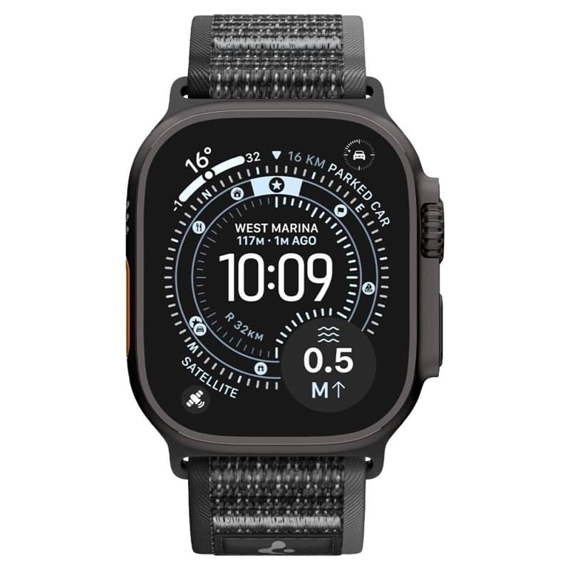 Cinturino Spigen Athlex Air 2 per Apple Watch 44/45/46/49 mm (Nero/Grigio) - 2