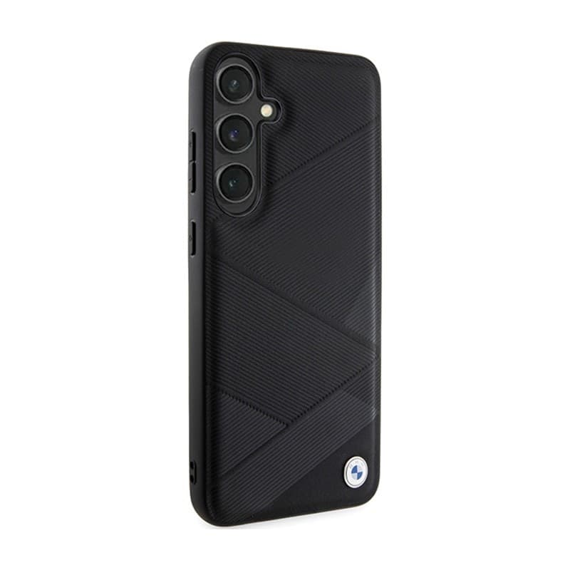 BMW Signature Leather Crossing Lines Pattern - Case for Samsung Galaxy S24+ (black) - 4