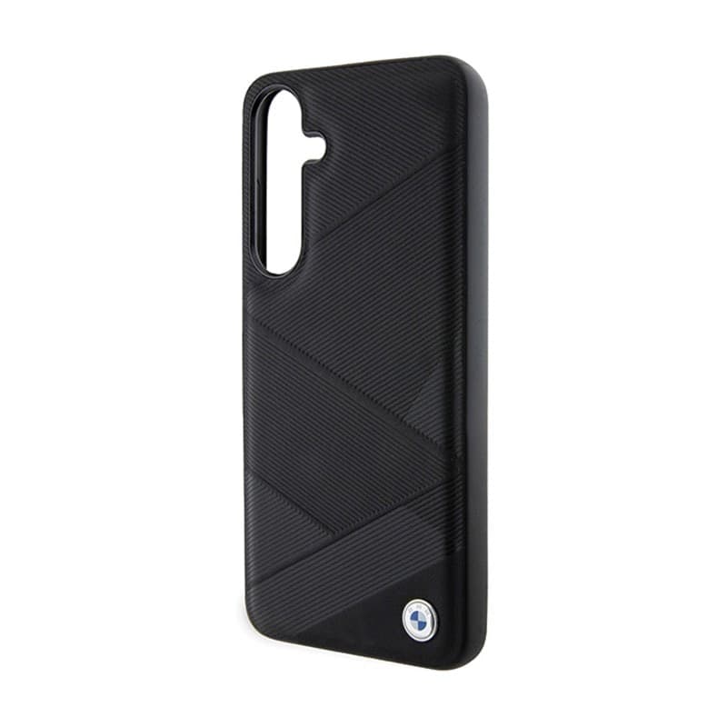 BMW Signature Leather Crossing Lines Pattern - Case for Samsung Galaxy S24+ (black) - 6