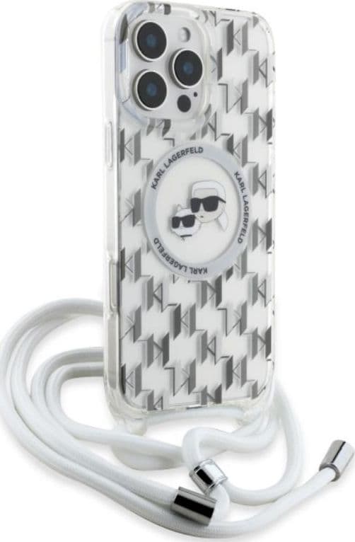 Karl Lagerfeld IML Crossbody Monogram Karl & Choupette Head MagSafe - Case for iPhone 16 Pro (transparent) - 3