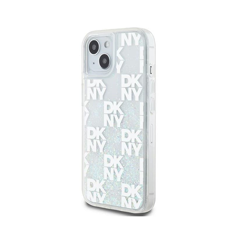 DKNY Liquid Glitter Multilogo - Case iPhone 15 / 14 / 13 (white) - 2