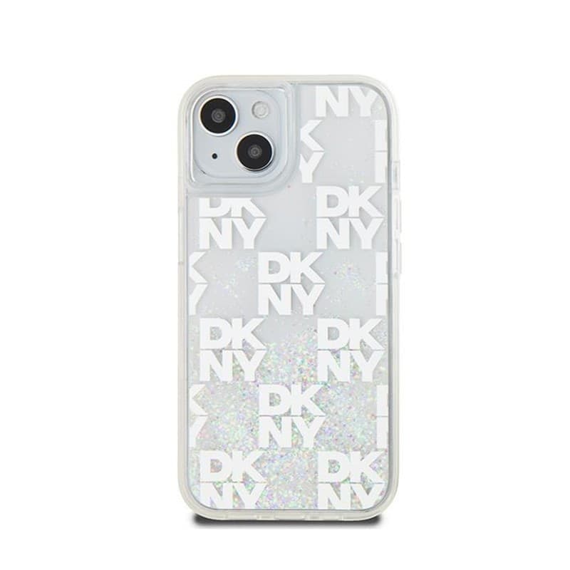 DKNY Liquid Glitter Multilogo - Case iPhone 15 / 14 / 13 (white) - 3