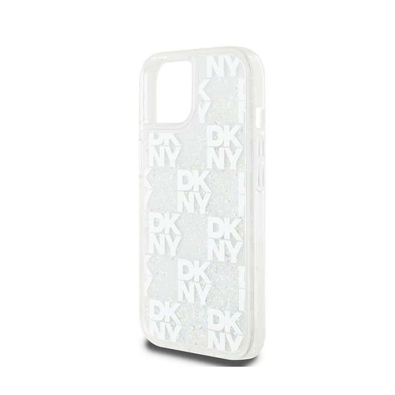 DKNY Liquid Glitter Multilogo - Case iPhone 15 / 14 / 13 (white) - 6