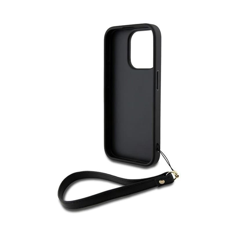 DKNY Wrist Strap Stock Logo - Case for iPhone 15 Pro (Black) - 5