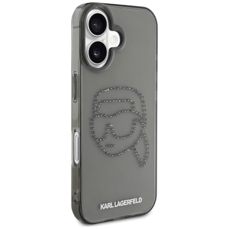 Karl Lagerfeld IML Rhinestones Karl Head - Case for iPhone 16 (black) - 4