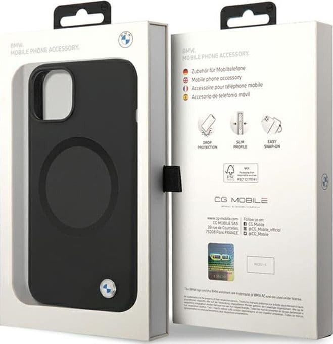 BMW Signature Liquid Silicone MagSafe - Case for iPhone 14 (black) - 8