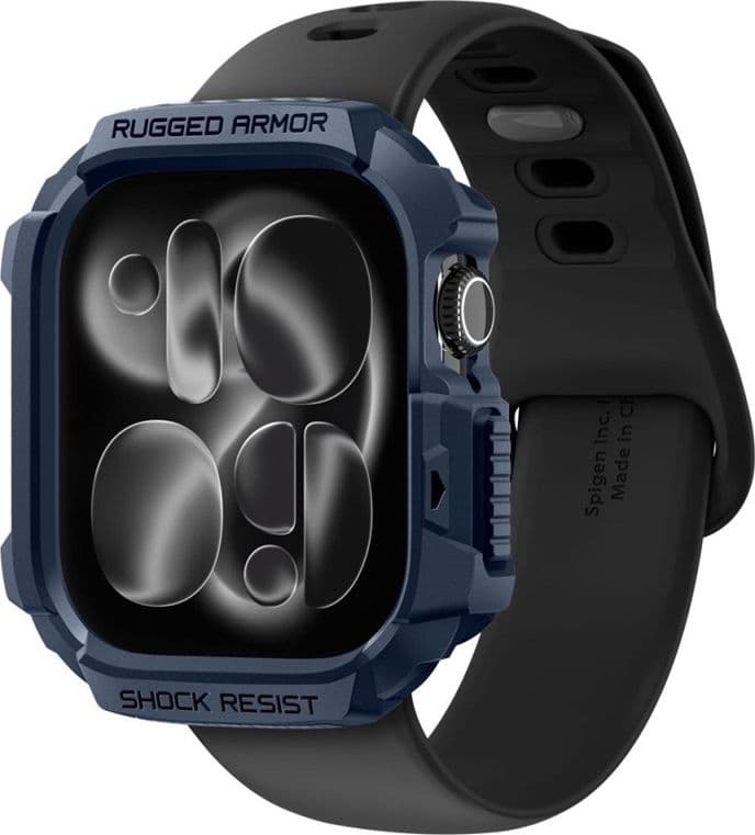 Spigen Rugged Armor V2 - Custodia per Apple Watch 10/11 42 mm (blu navy) - 3