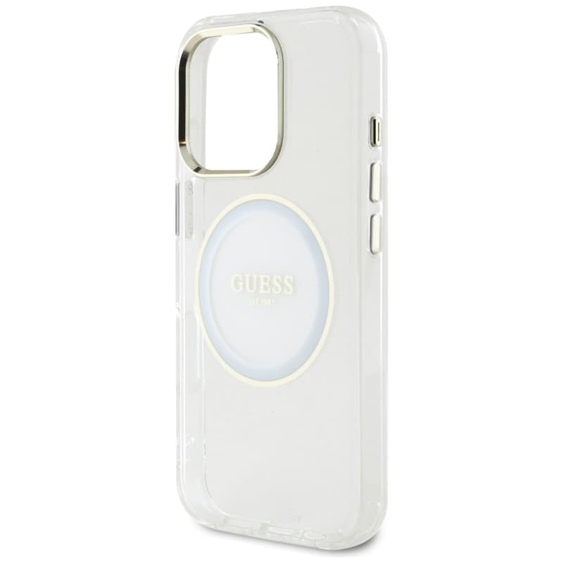 Guess IML Metal Colored Circle Classic Logo MagSafe - Case for iPhone 16 Pro (white) - 6