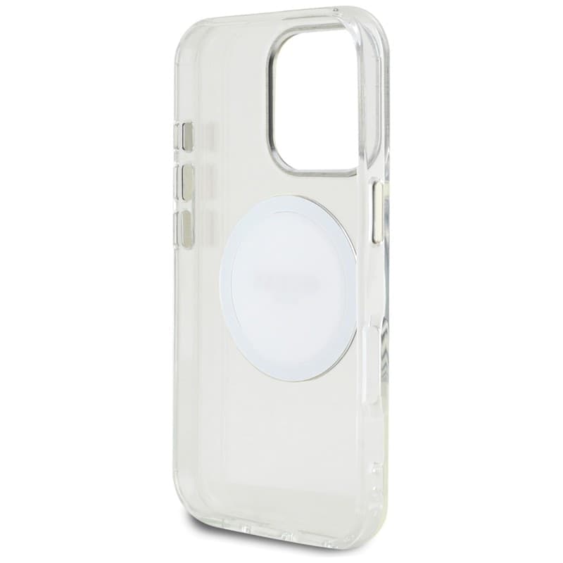 Guess IML Metal Colored Circle Classic Logo MagSafe - Case for iPhone 16 Pro (white) - 7