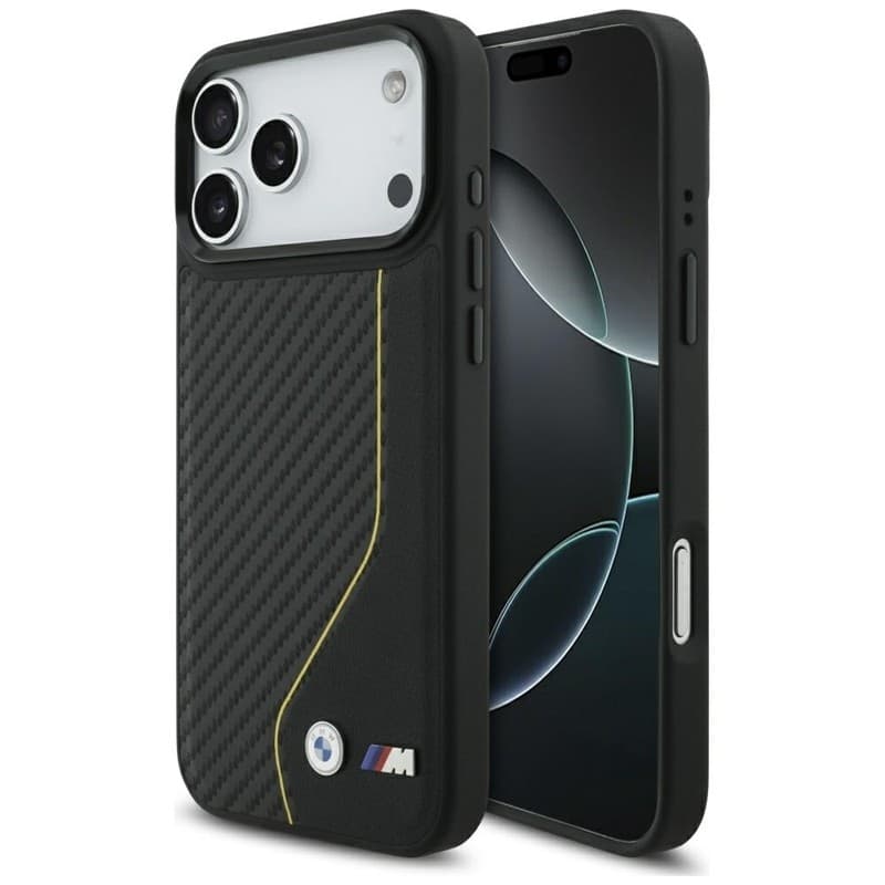 BMW M Carbon Line & Logo MagSafe - Case iPhone 17 Pro Max (yellow)