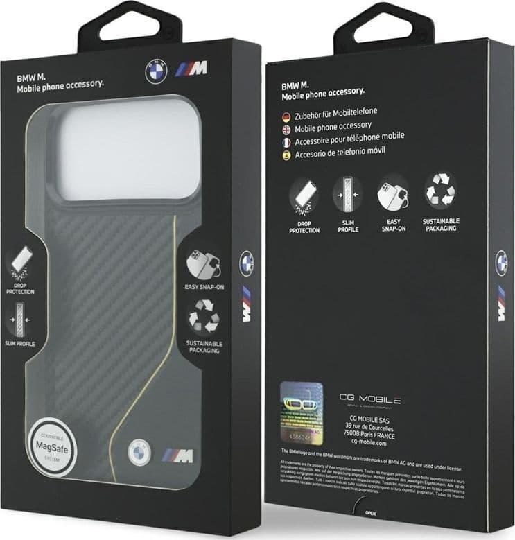 BMW M Carbon Line & Logo MagSafe - Case iPhone 17 Pro Max (yellow) - 8