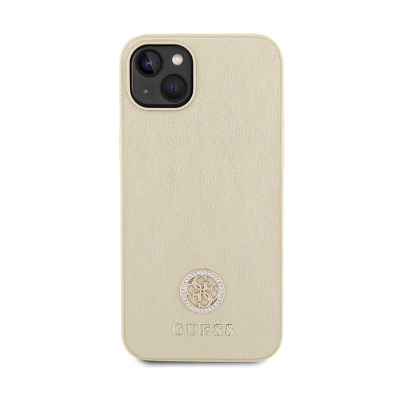 Guess 4G Strass Metal Logo - Case for iPhone 15 (Gold) - 3