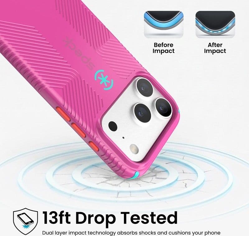 Speck Candyshell Icon MagSafe - Custodia per iPhone 18 Pro / 17 Pro (Bubblegum Pop) - 8
