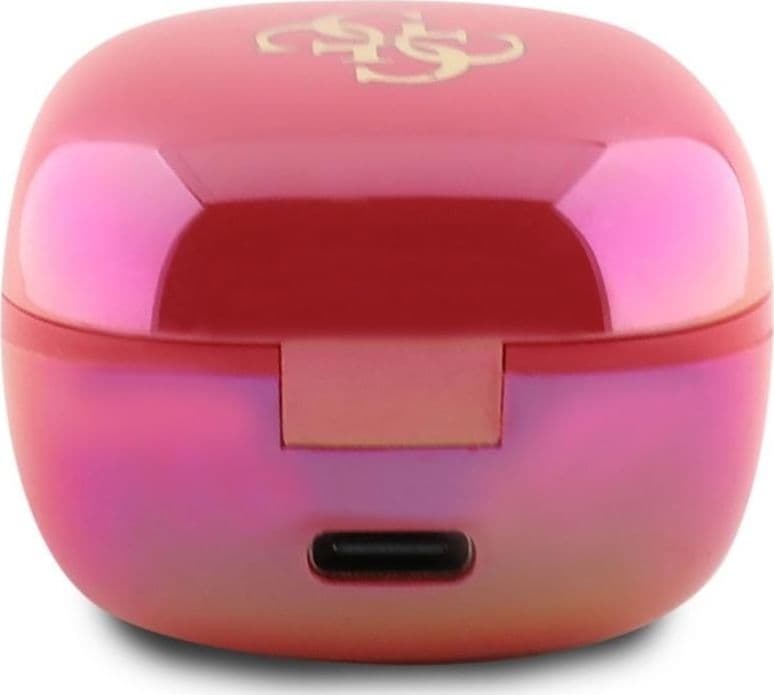 Guess 4G Printed Logo - Bluetooth TWS Headphones + Charging Case (Fuchsia) - 4
