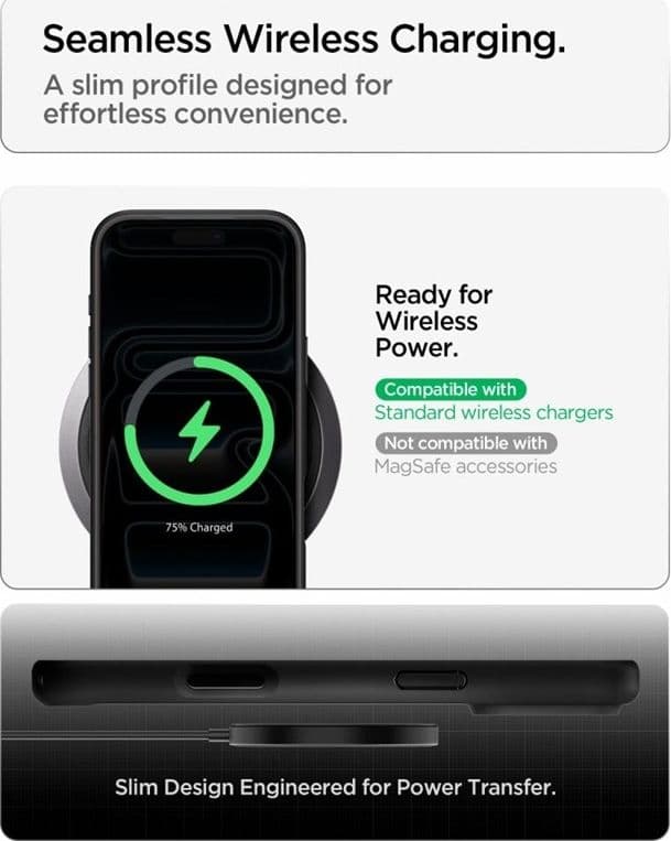 Spigen Ultra Hybrid - Custodia per iPhone 18 Pro Max / 17 Pro Max (Nero opaco) - 8