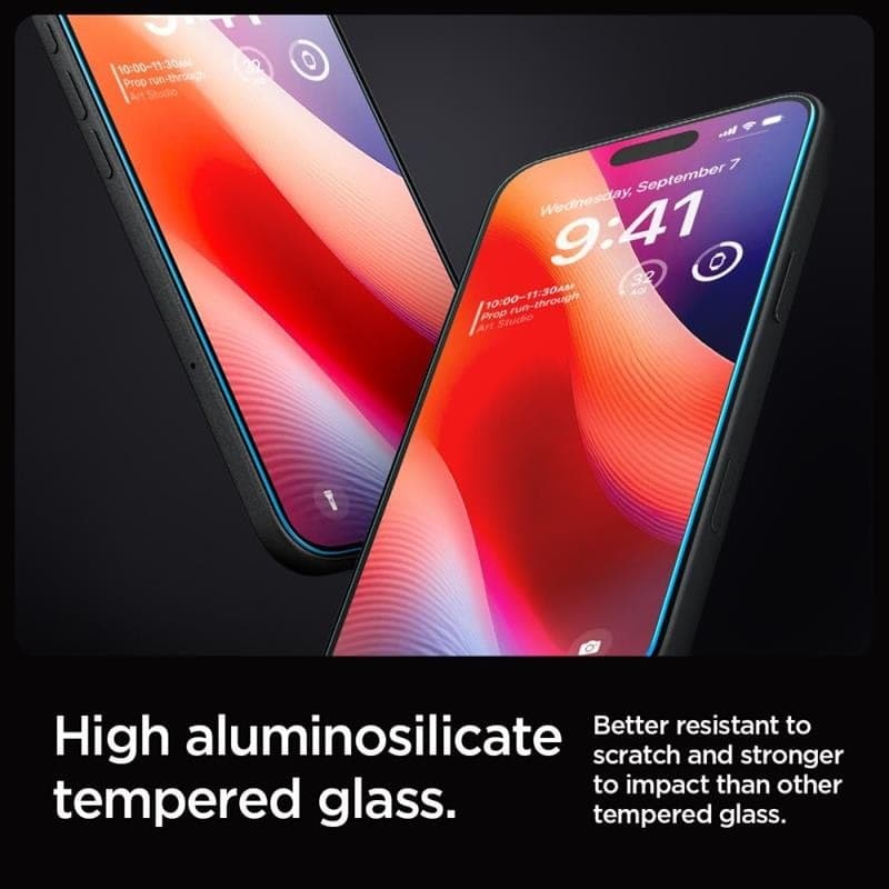 Spigen GLAS.TR EZ FIT 2-Pack - Tempered glass for iPhone 16 Pro Max / 17 Pro Max 2 pcs - 10