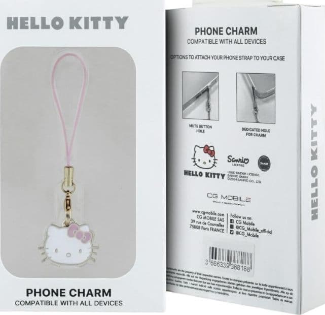 Hello Kitty Phone Strap Charm Kitty Head - Phone Pendant (pink) - 3