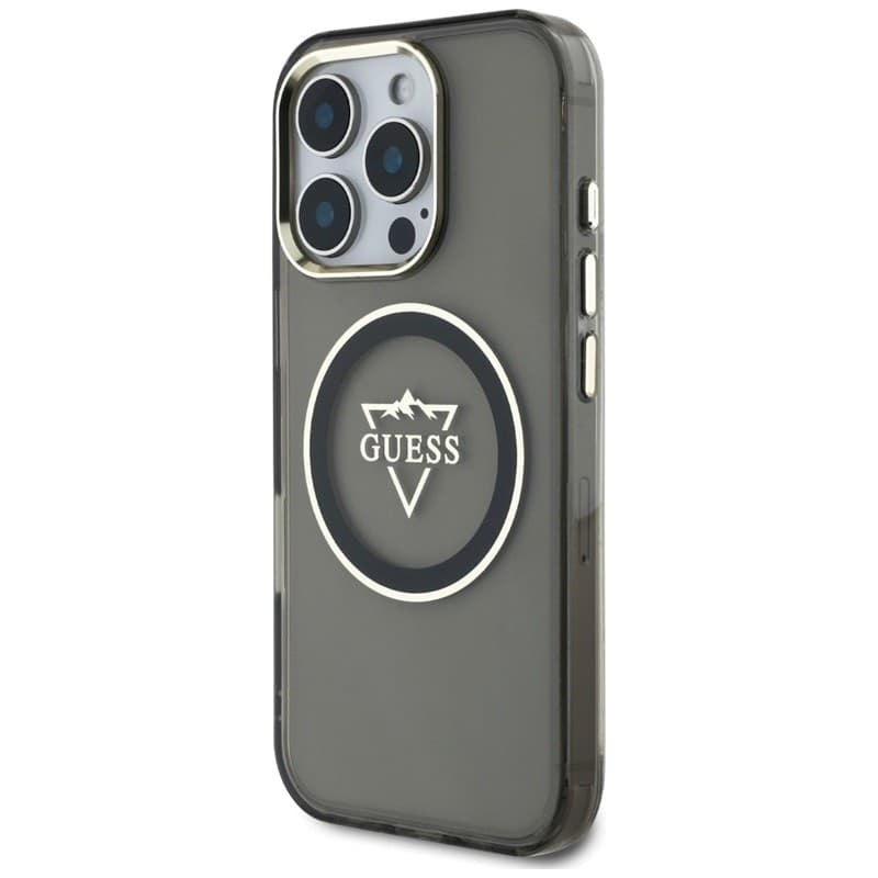 Guess IML Metal Mountain Logo MagSafe - Case for iPhone 16 Pro (black) - 2