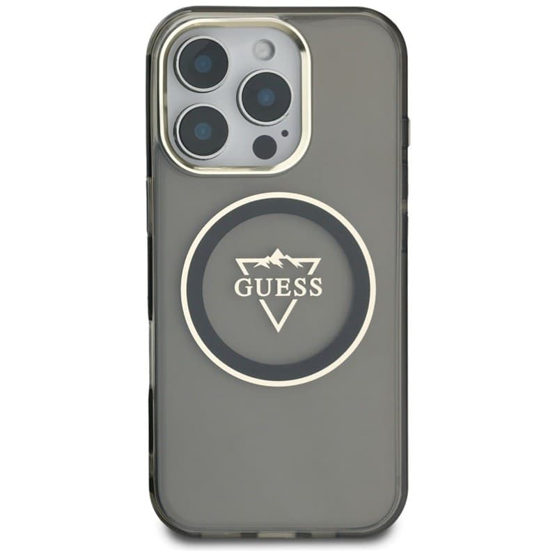 Guess IML Metal Mountain Logo MagSafe - Case for iPhone 16 Pro (black) - 3