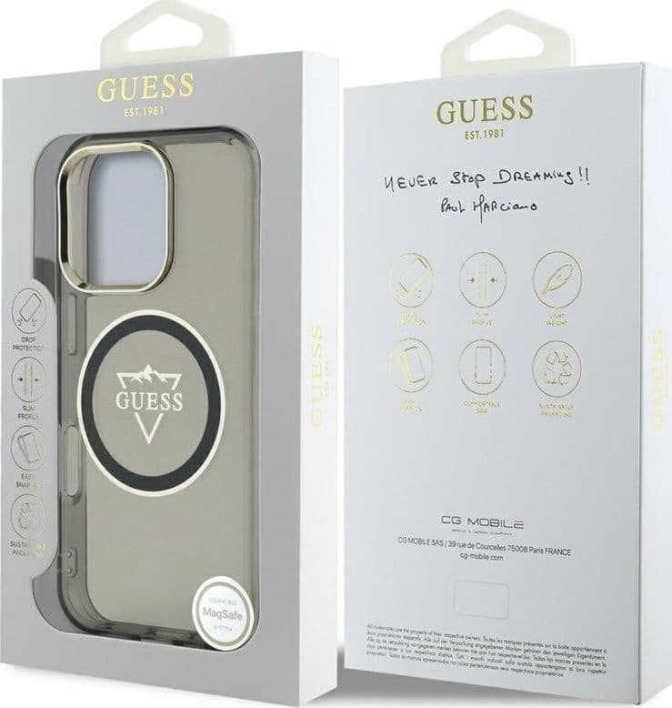 Guess IML Metal Mountain Logo MagSafe - Case for iPhone 16 Pro (black) - 8