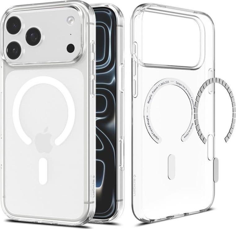 Spigen Liquid Crystal Mag MagSafe - Custodia per iPhone 18 Pro Max / 17 Pro Max (Trasparente/Bianco) - 2