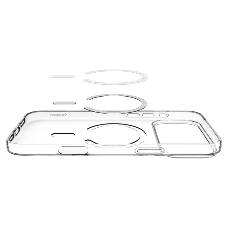 Spigen Liquid Crystal Mag MagSafe - Custodia per iPhone 18 Pro Max / 17 Pro Max (Trasparente/Bianco) - 4