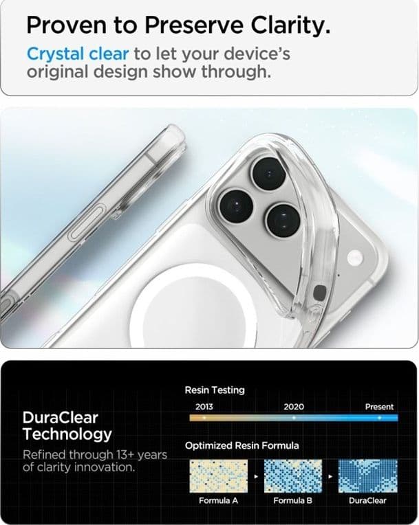 Spigen Liquid Crystal Mag MagSafe - Custodia per iPhone 18 Pro Max / 17 Pro Max (Trasparente/Bianco) - 6