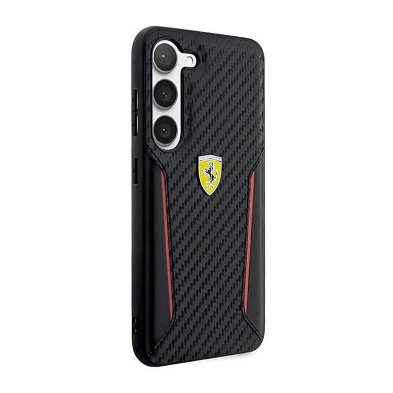 Ferrari Carbon Contrast Edges - Case for Samsung Galaxy S23+ (Black) - 4