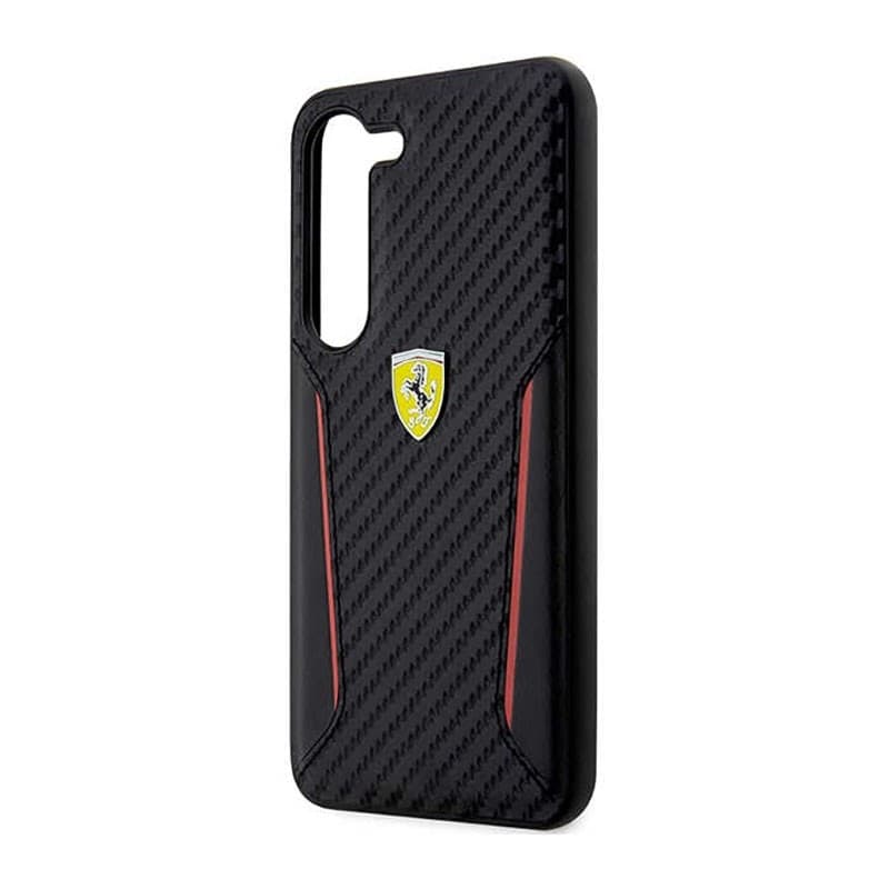 Ferrari Carbon Contrast Edges - Case for Samsung Galaxy S23+ (Black) - 6