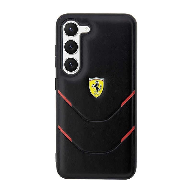 Ferrari Hot Stamp Lines - Case for Samsung Galaxy S23+ (Black) - 3