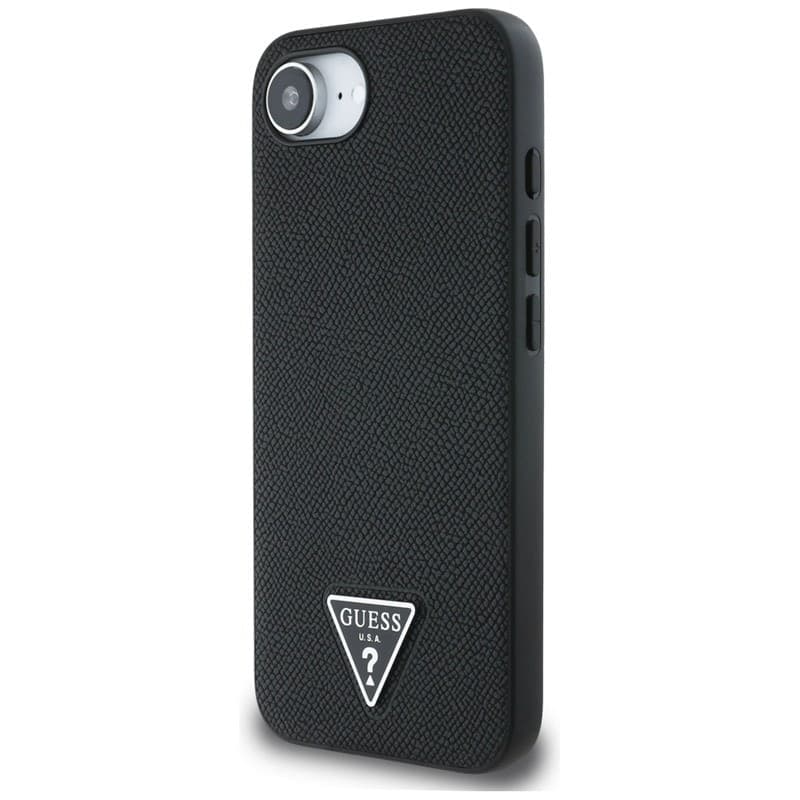Guess Grained Triangle MagSafe - Case for iPhone 16e (black) - 2