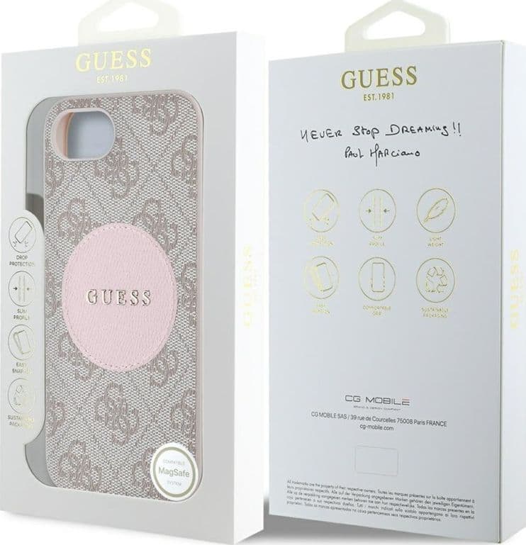 Guess 4G Circle Classic Logo MagSafe - Case for iPhone 16e (pink) - 8