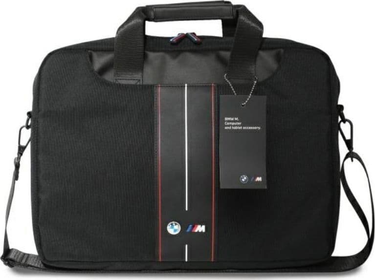 BMW Nylon Red Stripe - Laptop Bag 16" (Black) - 4