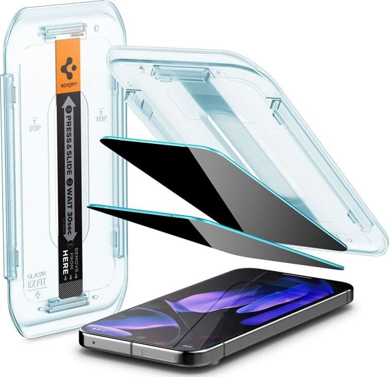 Spigen GLAS.TR EZ FIT Privacy 2-Pack - Tempered Glass with Privacy Filter for Google Pixel 9 / 9 Pro / 10 / 10 Pro (2 pcs) - 2