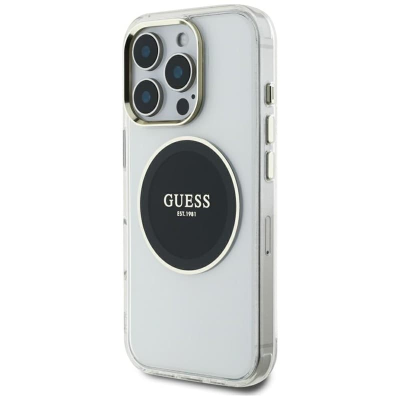 Guess IML Metal Colored Circle Classic Logo MagSafe - Case for iPhone 16 Pro Max (black) - 2